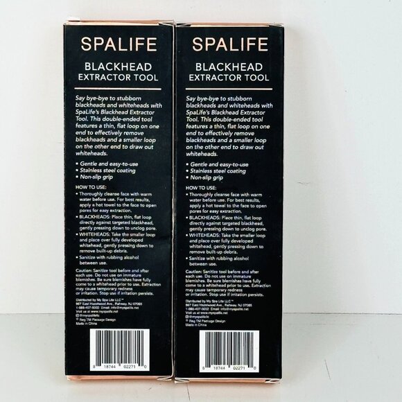 SpaLife Blackhead Extractor Tool Stainless Steel 2-Pack Blackheads & Whiteheads - Picture 2 of 4